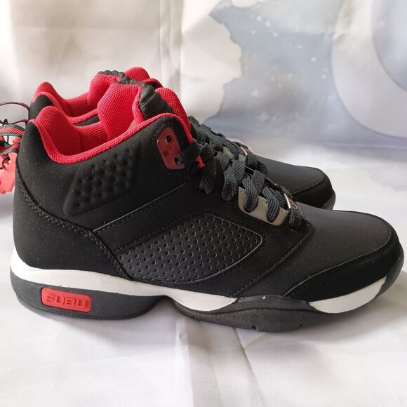 FUBU Men’s Zone High-Top Basketball Sneakers Black Red Size 8 New No Box - Picture 1 of 10
